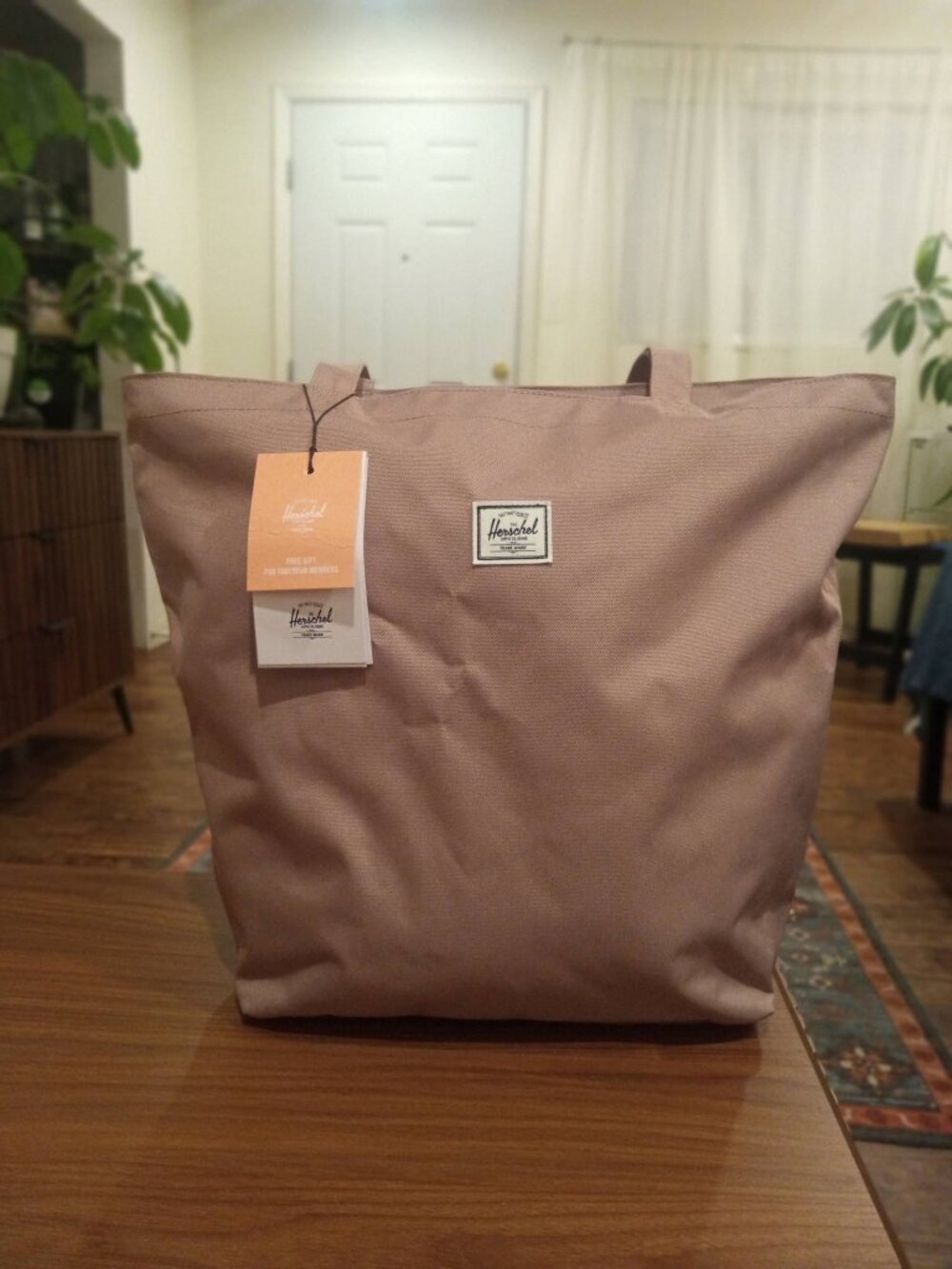 Herschel Mica Ash Rose Mica Tote Bag NWT